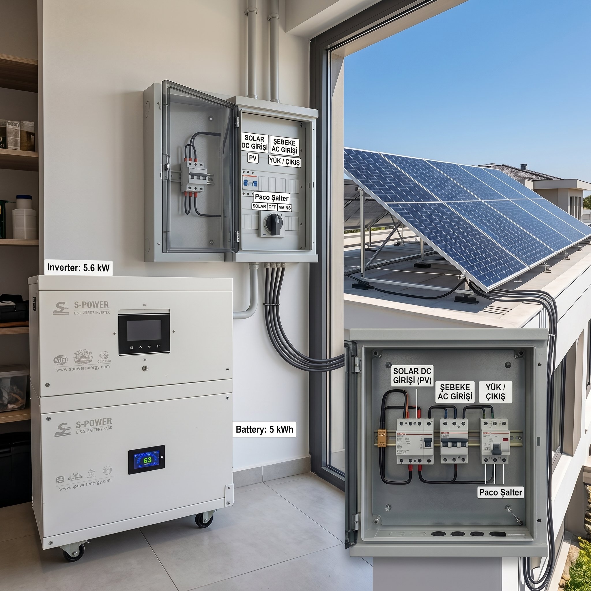 Spower ESS 5.6 Medium Güneş Enerji Depolama Seti