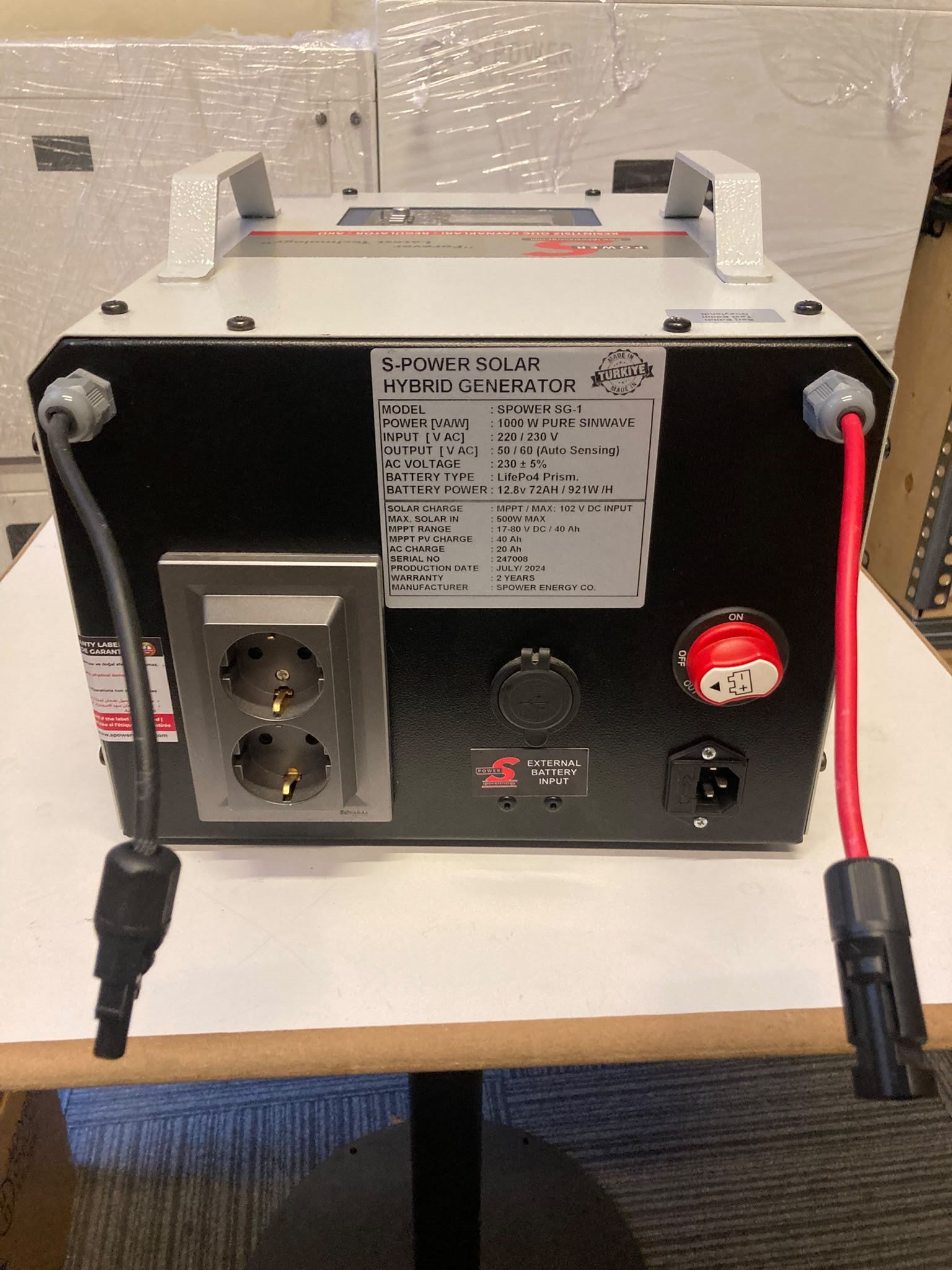 Spower SG-1 Solar Hibrit Jeneratör 72AH Akülü
