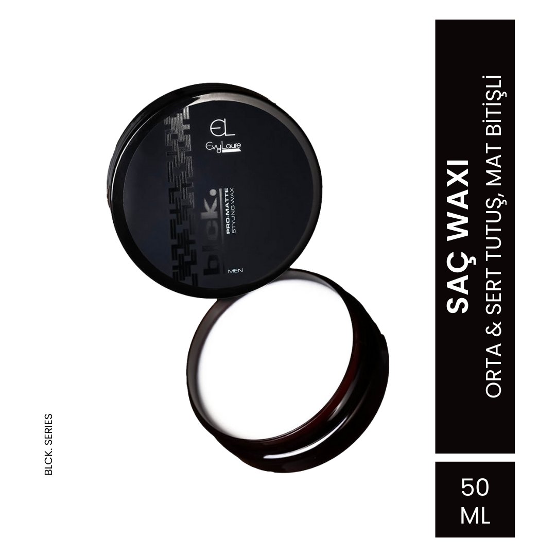 EvyLaure Blck. Wax Pro Matte | Orta Sert Tutuşlu Yarı Mat Saç Şekillendirici | 50 ml