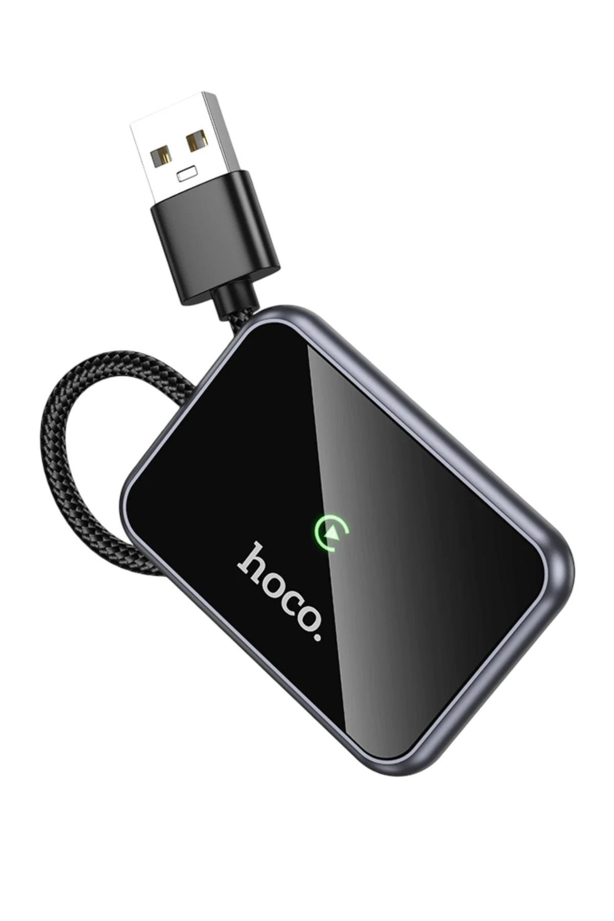 CarPlayHOCO.CRPLY01Hoco. HU1 Way 2in1 Type-C to USB Dönüştürücülü Kablosuz CarPlay Adaptör - Siyah