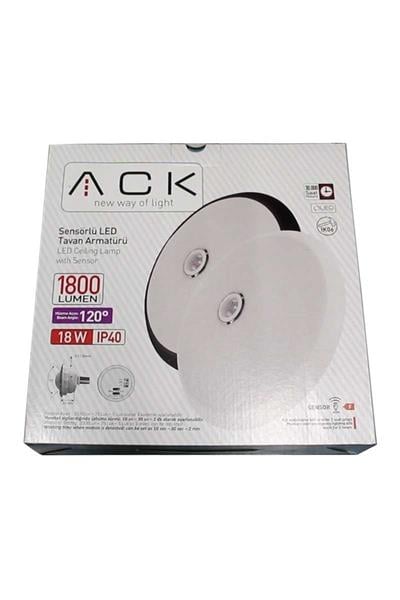 ACK AC17-00130 18W Sensörlü Led Tavan Armatürü 6500K Beyaz Işık