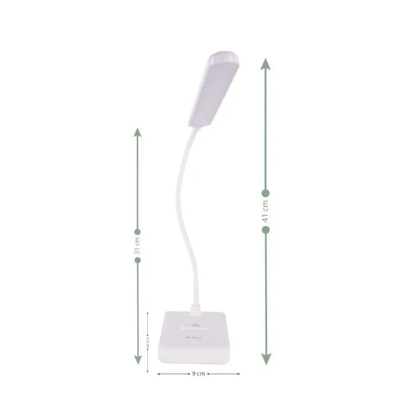 ACK AF11-10016 Led Masa Lambası Şarjlı Dimli Dokunmatik Beyaz Kasa
