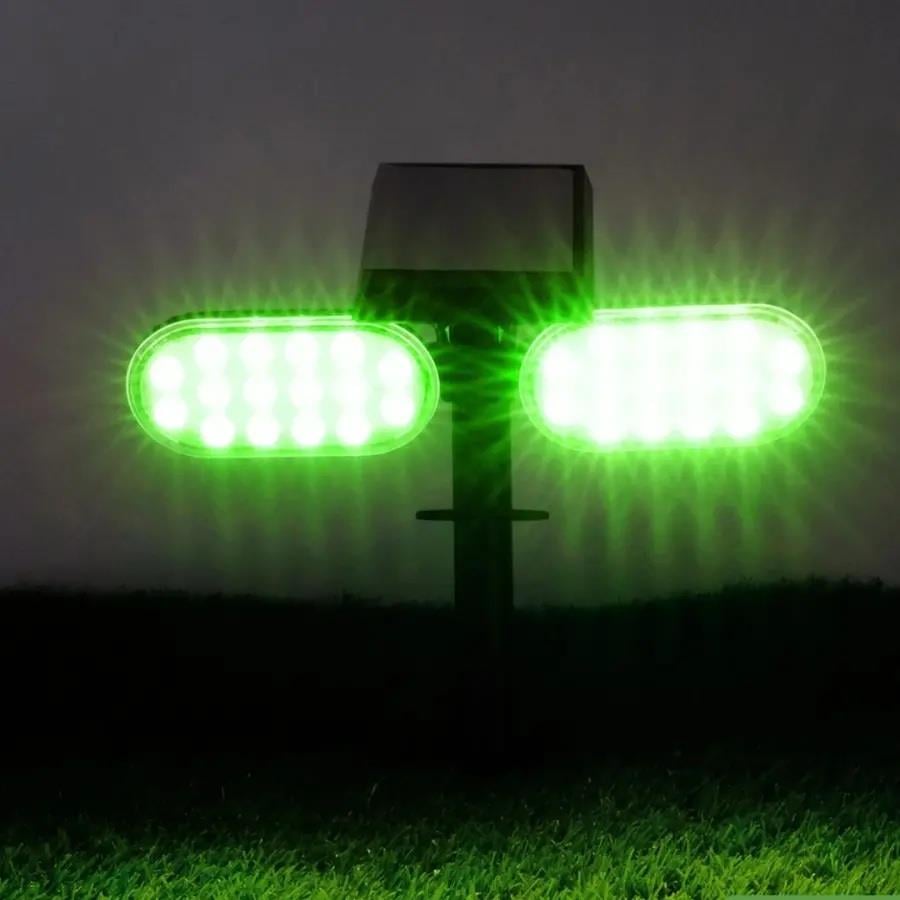 ACK AG60-02851 8W/h Solar Led Çim Armatürü Kazıklı Yeşil Işık İkili