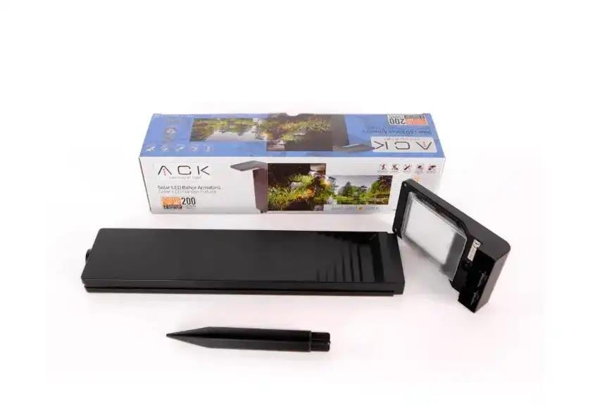ACK AG60-03801 8W/H Solar Led Bahçe Armatürü Kazıklı 3000K Günışığı