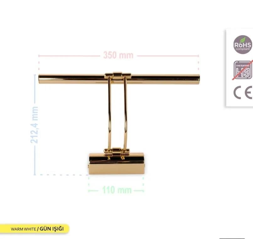 ACK AH10-00107 6W Gold Led Tablo Apliği 3000K Günışığı