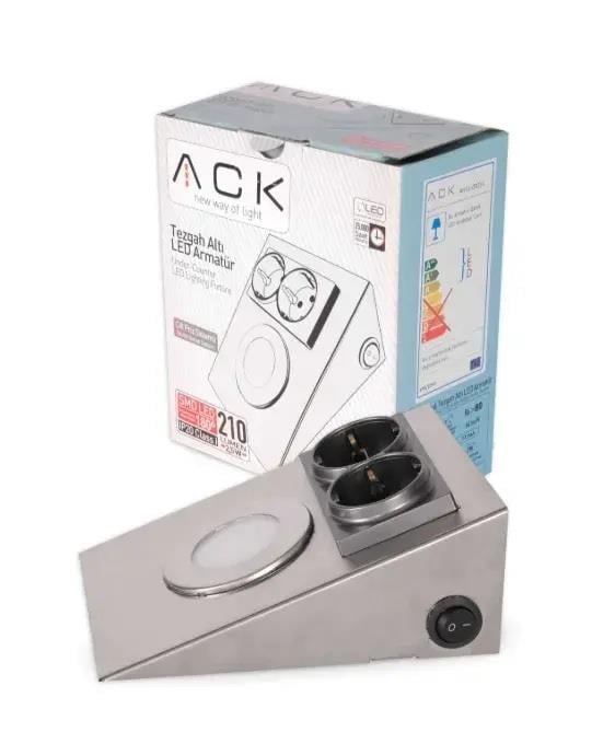 ACK AH11-00234 2,5W Ledli Prizli Tezgah Altı Armatür 6500K Beyaz Işık