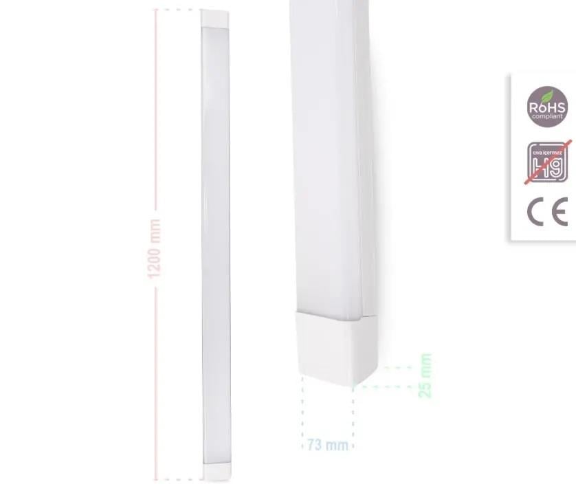 ACK AN29-01233 54W 120,5cm Satürn Led Bant Armatür 6500K Beyaz Işık