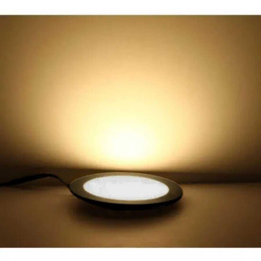 ACK AP01-01801 18W Sıva Altı Yuvarlak Led Spot Panel Armatür 3000K Günışığı Siyah Kasa