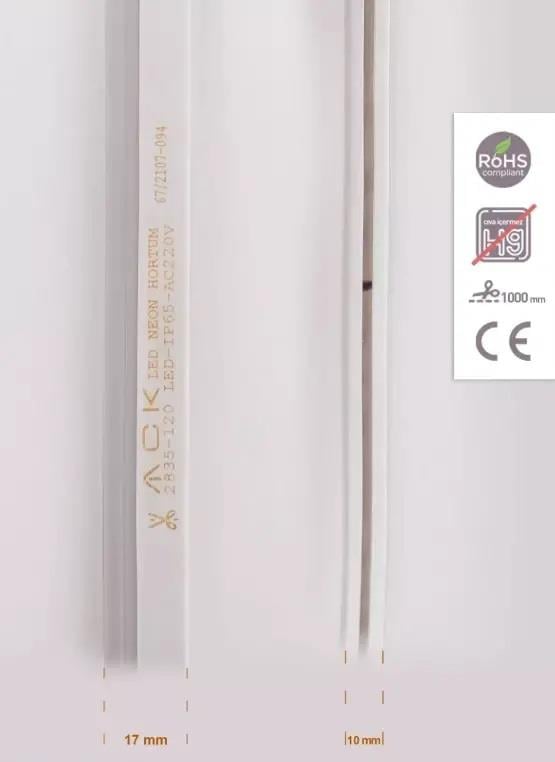 ACK AS03-00500 7,5W/mt 220V Neon Hortum Led 3000K Günışığı IP65