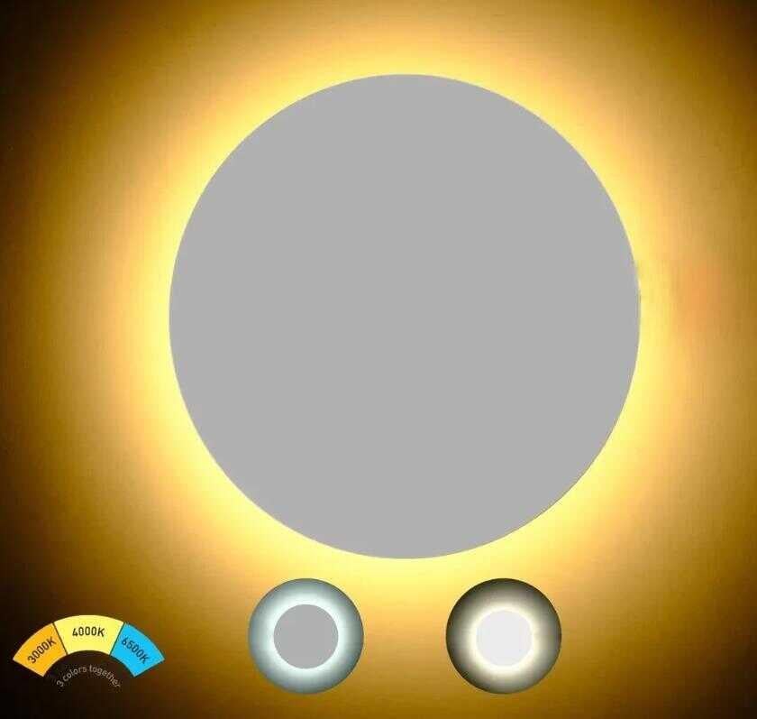 ACK AT15-01890 18W Led Duvar Armatürü Beyaz Kasa 6500-4000-3000K
