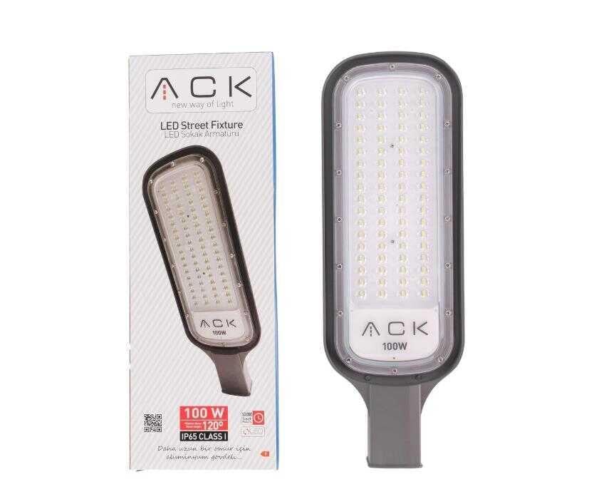 ACK AT41-19130 100W Sokak Armatürü 6500K Beyaz Işık IP65