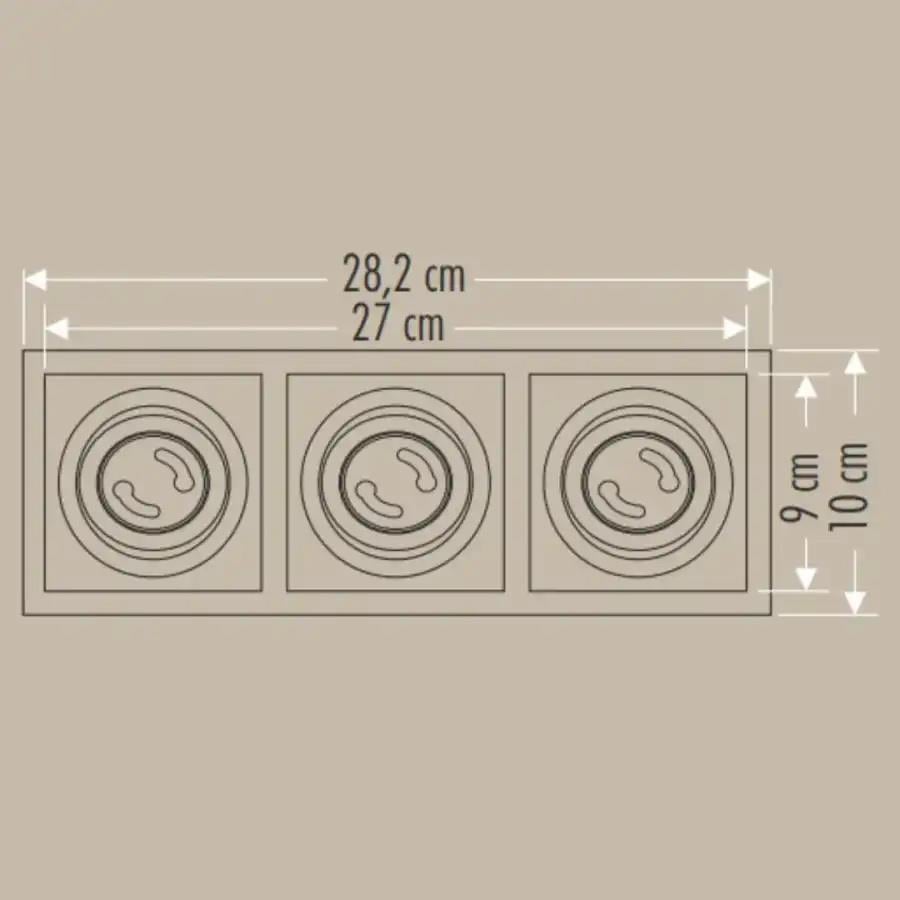 Cata CT-5020 Pars Spot 3-lü Siyah Boş Kasa