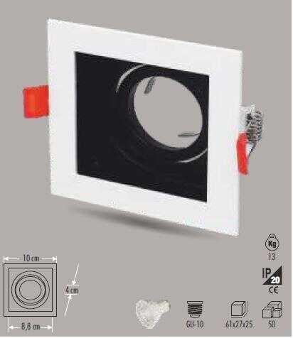 Cata CT-5222 Pars Kare Spot (Beyaz+Siyah Kasa)