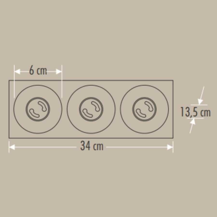 Cata Ct-5429 Urartu 90 Derece Sıva Üstü Armatür ( 3X Gu10)