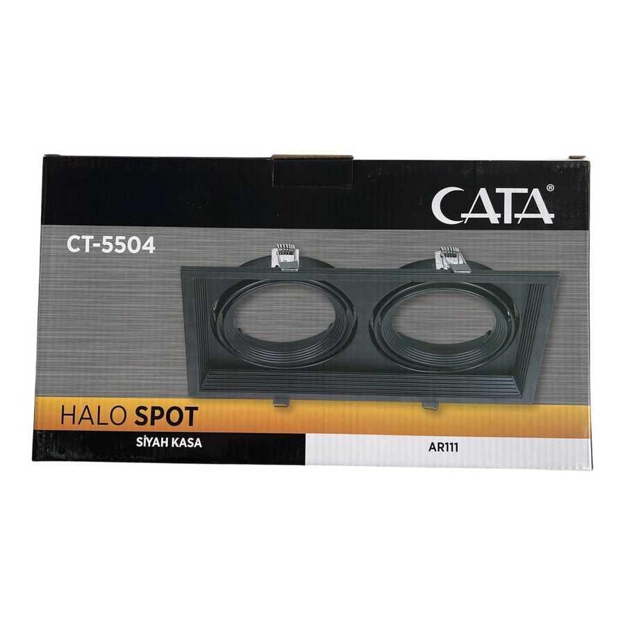Cata CT-5504 Halospot Led Spot 2-li Siyah Kasa