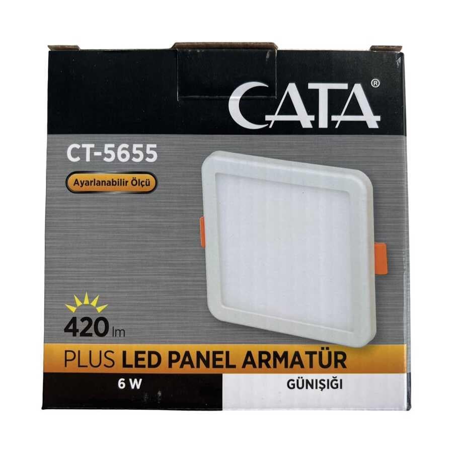 Cata Ct-5655 6w Kare Plus Led Panel Armatür Günışığı