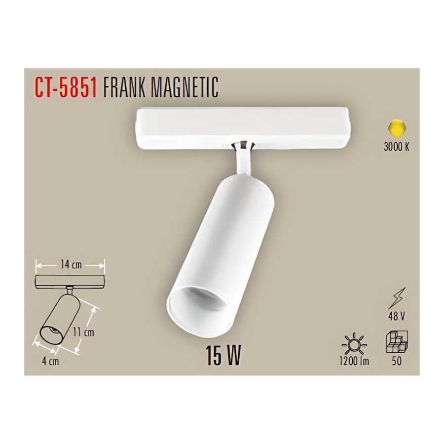 Cata CT-5851 15W Frank Magnetic Ray Spot Armatür Günışığı