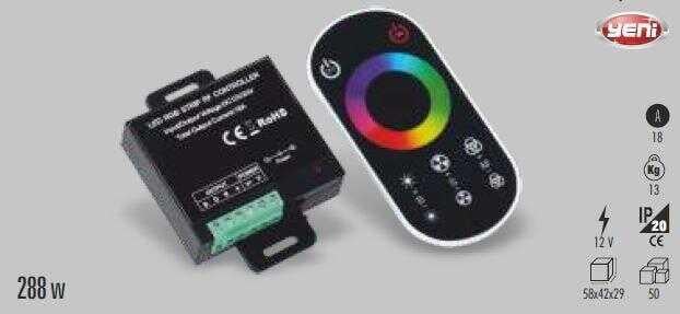 Cata CT-9116 24 Amper Siyah RGB Şerit Led Kumanda 24A 288W