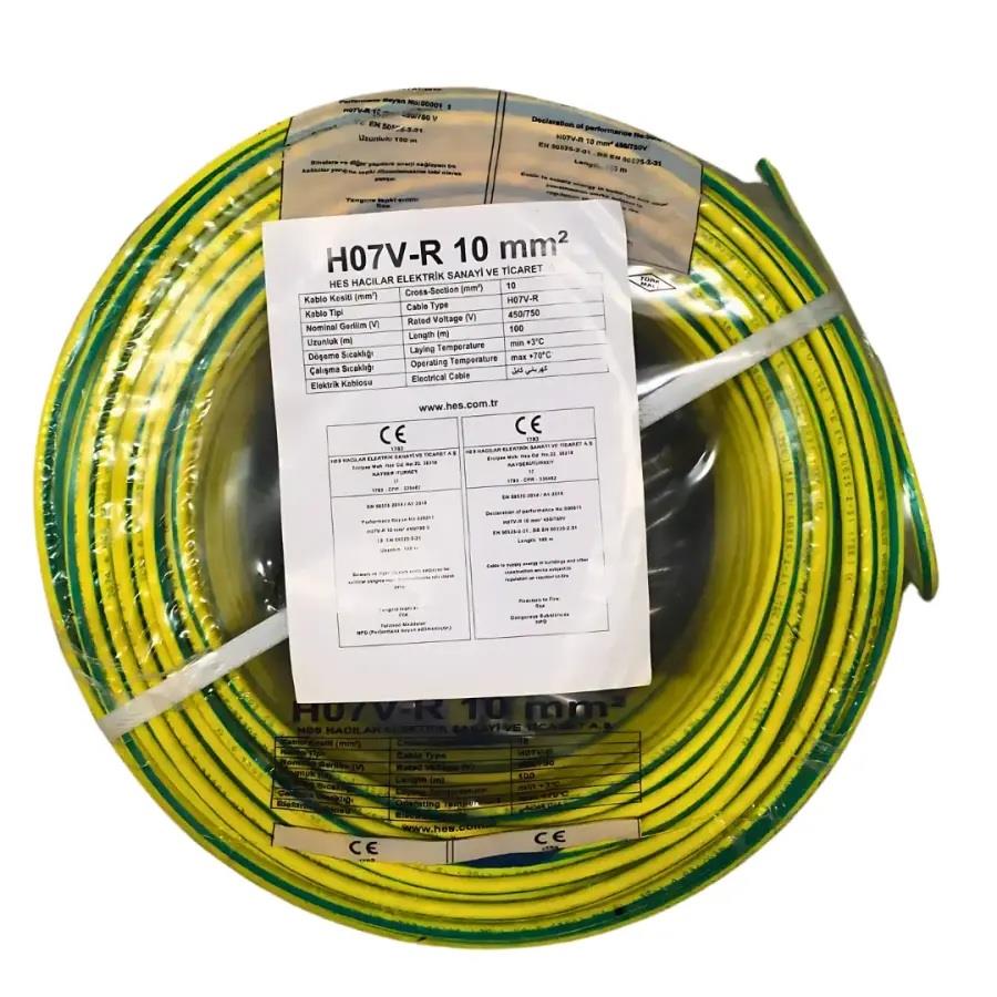 Hes Nya Kablo 10 mm² Sarıyeşil ( H07v-R )