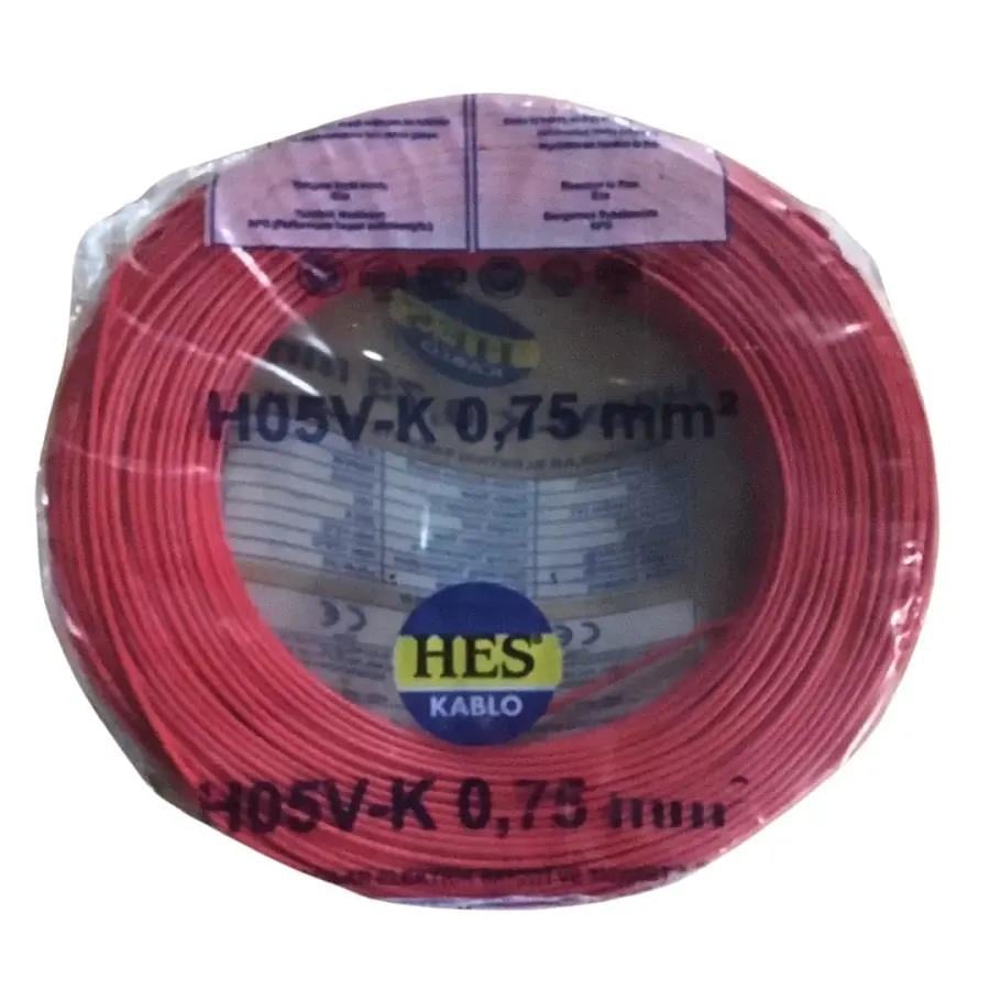 Hes Nyaf Kablo 0,75 mm² Kırmızı ( H05v-K )