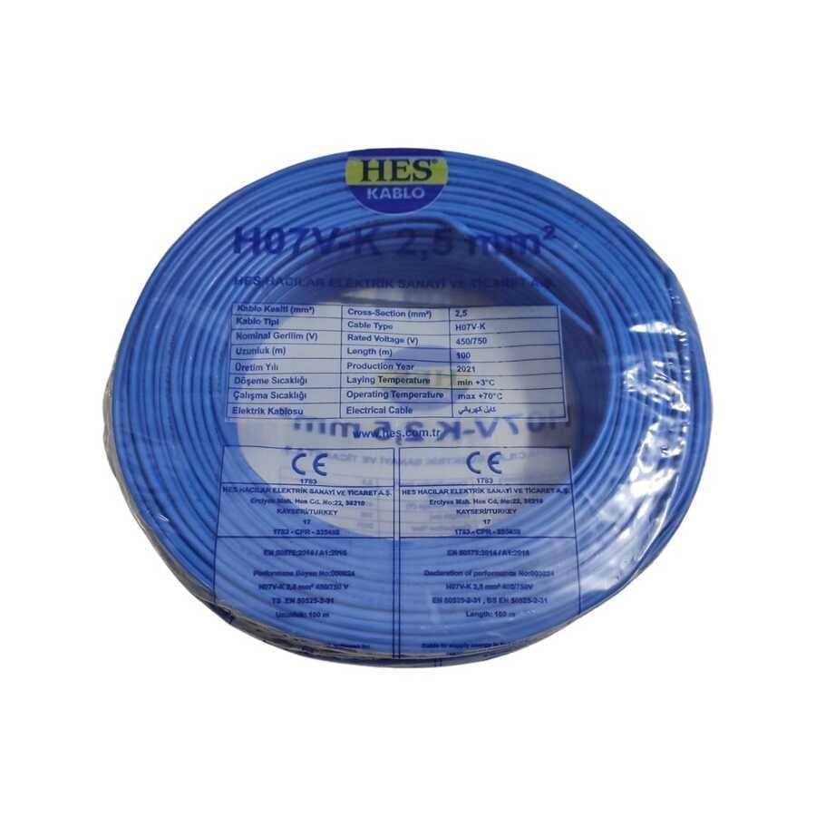 Hes Nyaf Kablo 2,5 mm² Mavi ( H07v-K )