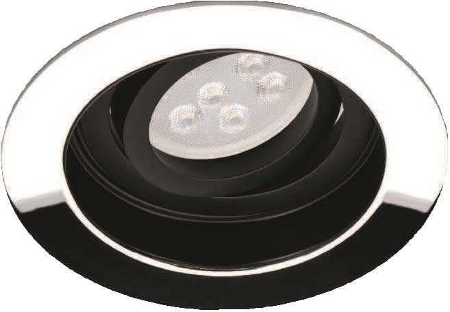 Jupiter JH638 K Hareketli Spot Krom, Siyah Gu-10 Duylu