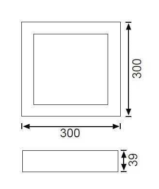 Jupiter LC456 S 24W Led Kare Tavan Armatürü 3200K Günışığı