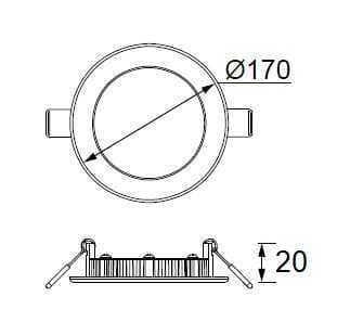 Jupiter LD472 N 12W Yuvarlak Led Panel 4000K Doğal Beyaz