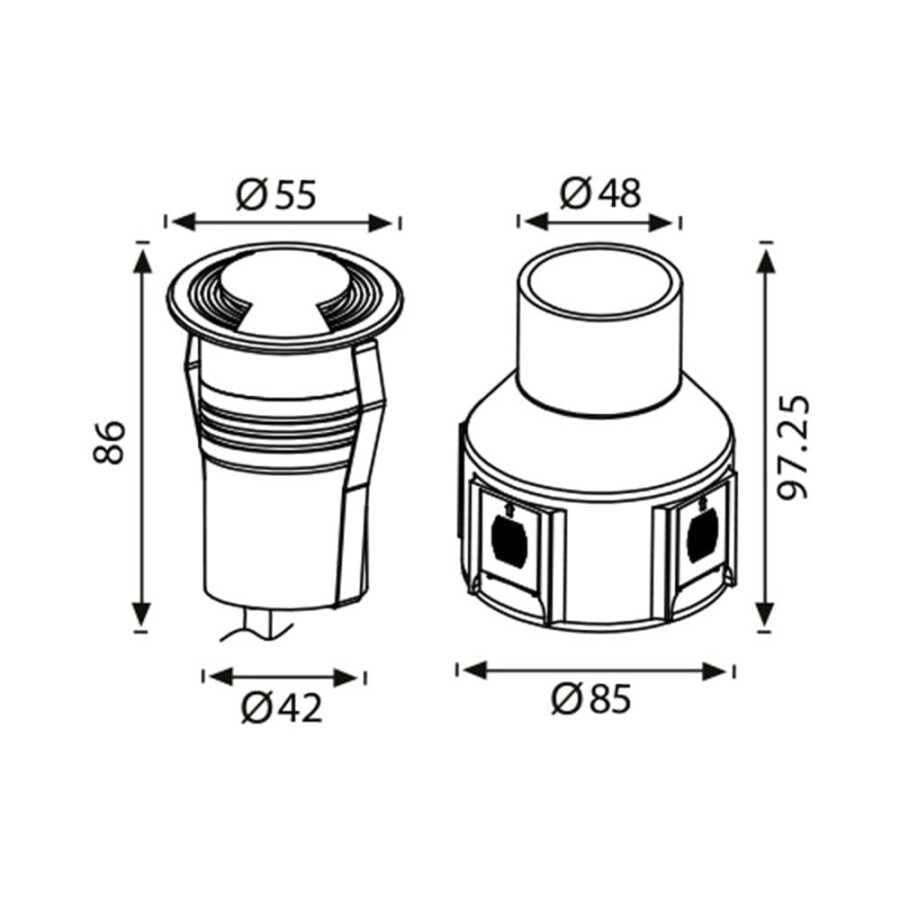 Jupiter LG927 S 2W Gömme Led Bahçe Armatürü 3000K Günışığı