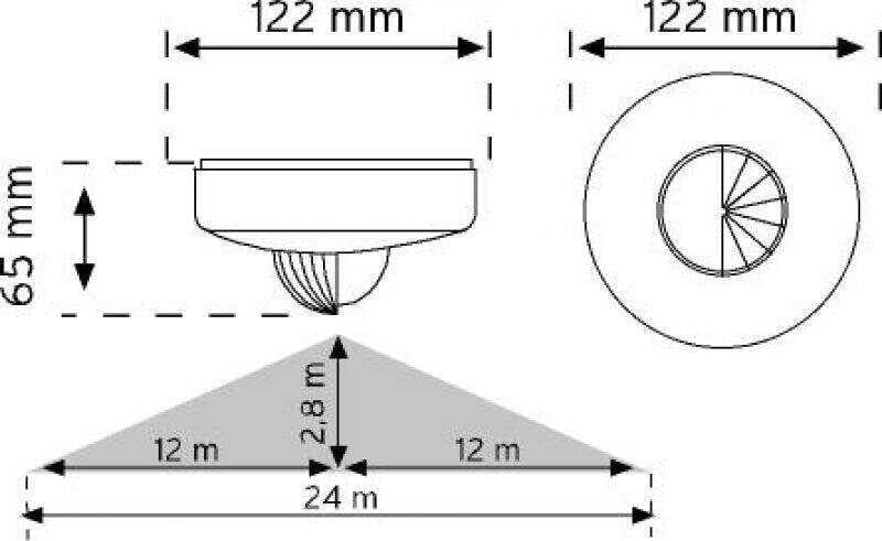 Nade 10463 Trio 360° Tavan Tipi Sıvaüstü Hareket Sensörü – 10463 (Üç Gözlü)