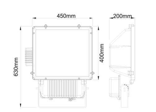 Pelsan Olımpıad 1000 W Projektör E40 IP65 Boş Kasa