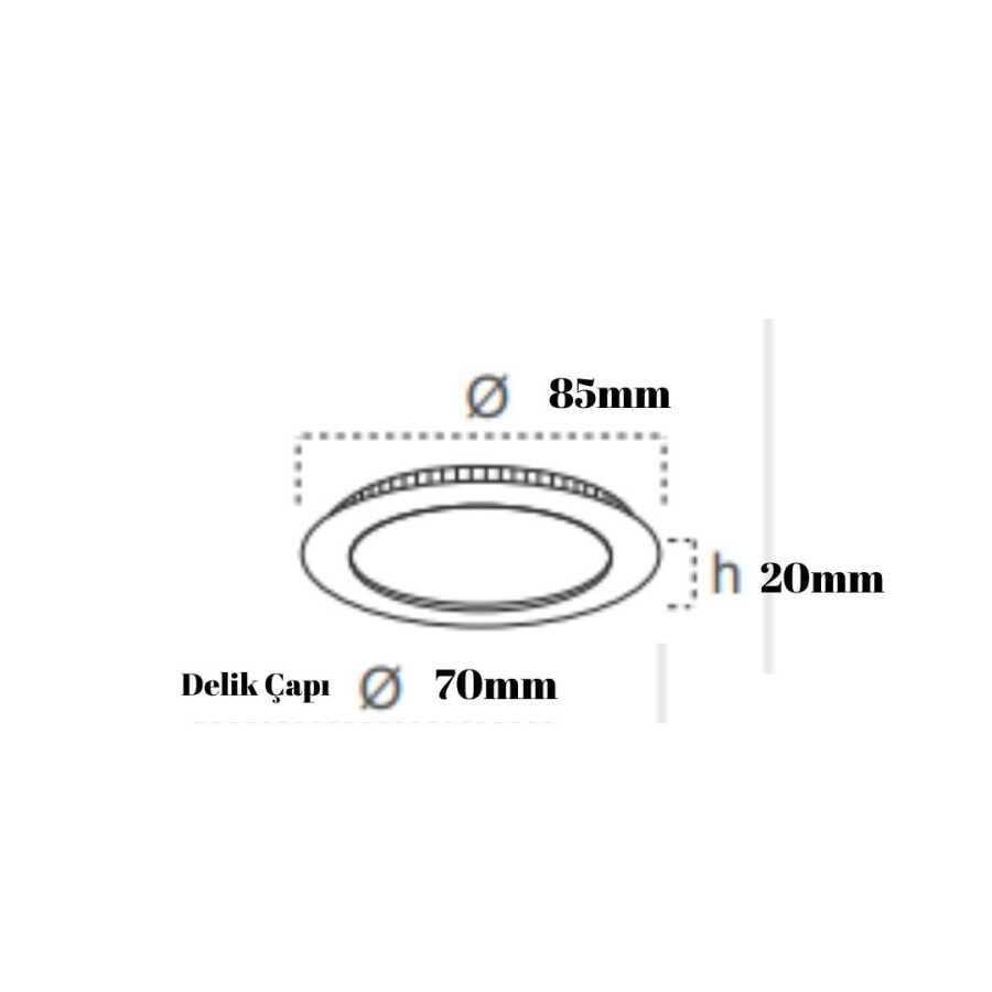 Pelsan Tio 3W Sıva Altı Downlight Led Spot Armatür 4000K