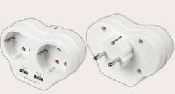 Viko 90301815 İkili Topraklı ve USB Çıkışlı Fiş/Priz (2A) VK