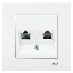 Viko Karre/Meridian Beyaz İkili Nümeris Cat3 Mekanizma (Çerçeve Hariç) 90967033