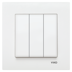 Viko Karre/Meridian Beyaz Üçlü Anahtar Mekanizma (Çerçeve Hariç) 90967068