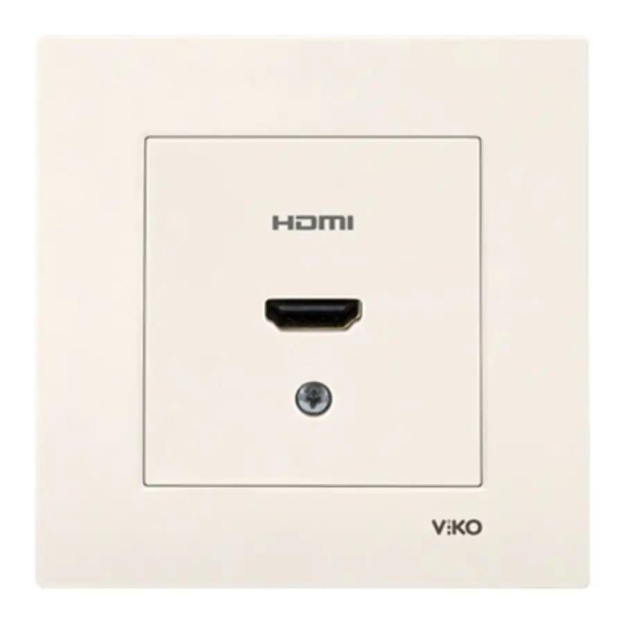 Viko Karre/Meridian Krem Hdmı Konnektör Mekanizma+Kapak (Çerçeve Hariç) 90967368