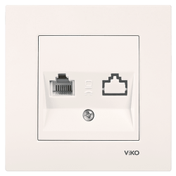 Viko Karre/Meridian Krem Tekli Nümeris Cat3 Mekanizma ( Çerçeve Hariç ) 90967213