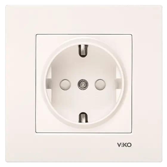 Viko Karre/Meridian Krem Topraklı Priz Çocuk Korumalı Mekanizma (Çerçeve Hariç) 90967242