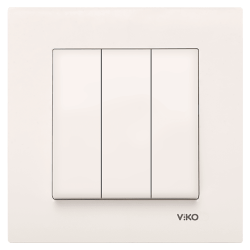 Viko Karre/Meridian Krem Üçlü Anahtar Mekanizma ( Çerçeve Hariç ) 90967268