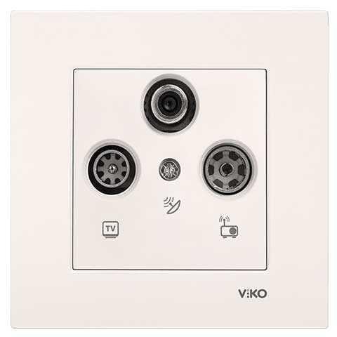 Viko Karre/Meridian Krem Uydu Sat Sonlu Mekanizma (Çerçeve Hariç) 90967241