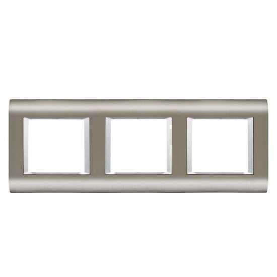 Viko Panasonic Thea Sistema Inox + Metalik Beyaz 3X2M Çerçeve
