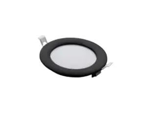 ZMR 6W Siyah Kasa Slim Yuvarlak Panel 3000 K Günışığı