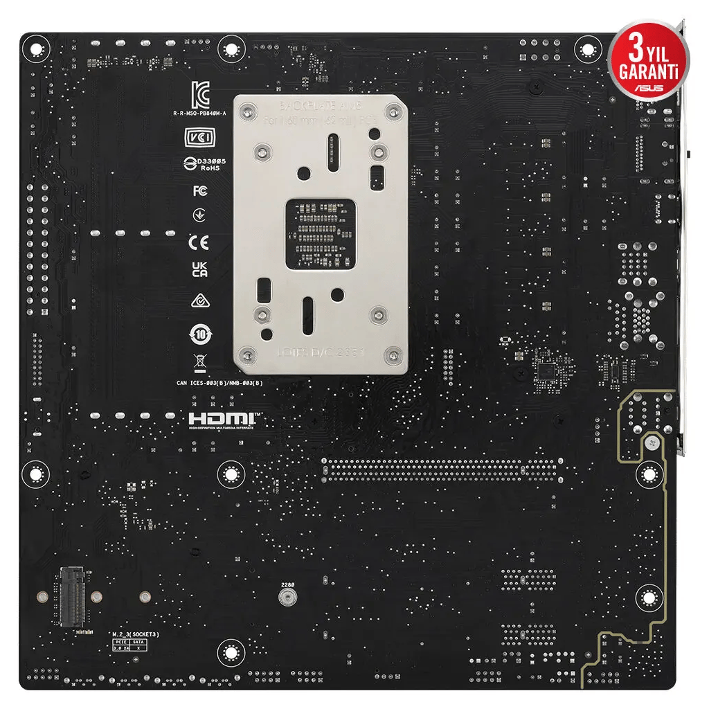 ASUS PRIME B840M-A-CSM, 4xDDR5, 3x M.2, HDMI, 2x DP, Type-C, AMD Ryzen 9000 Serisi, AM5 Soket Anakart