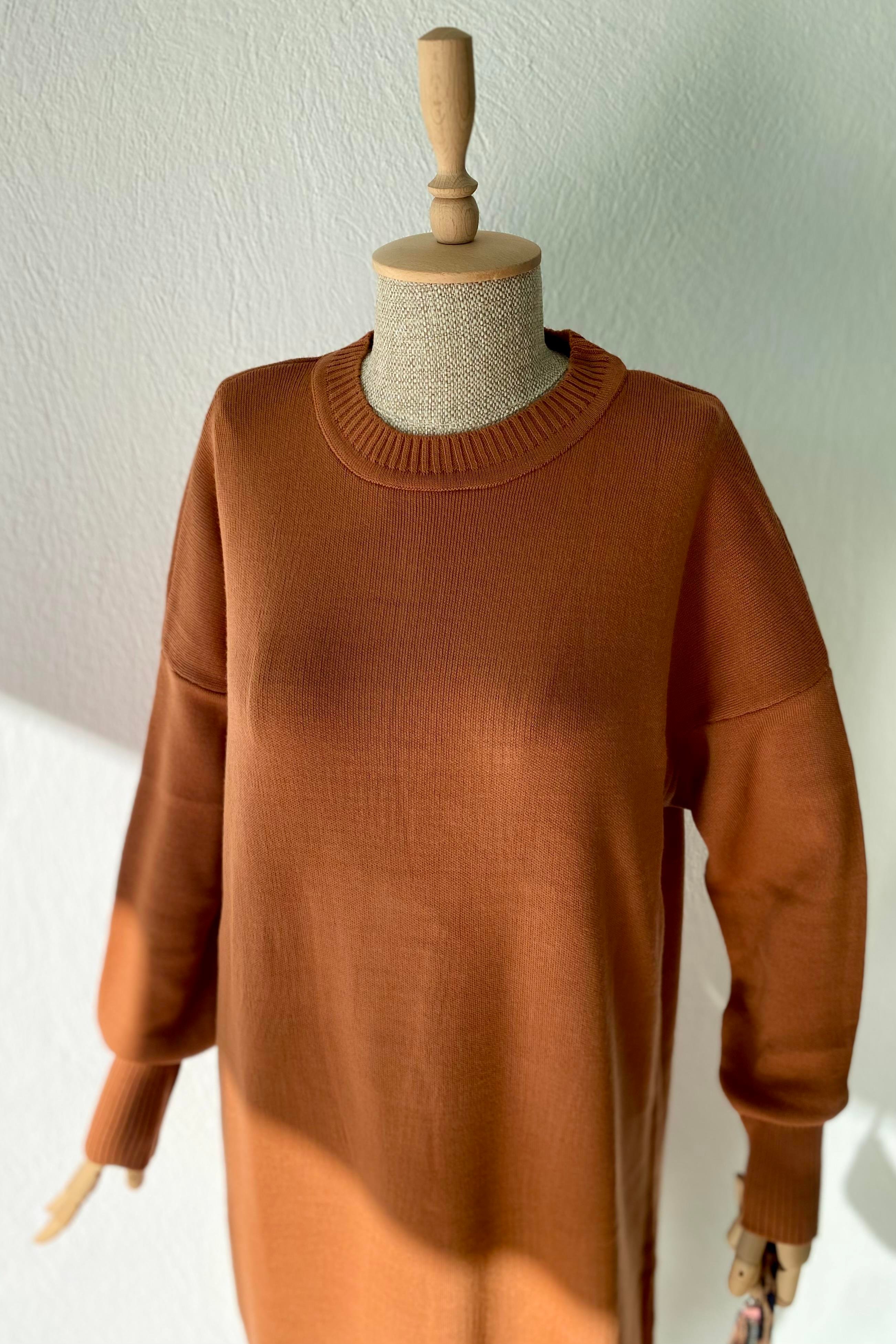 Basic Triko Elbise Tarçın