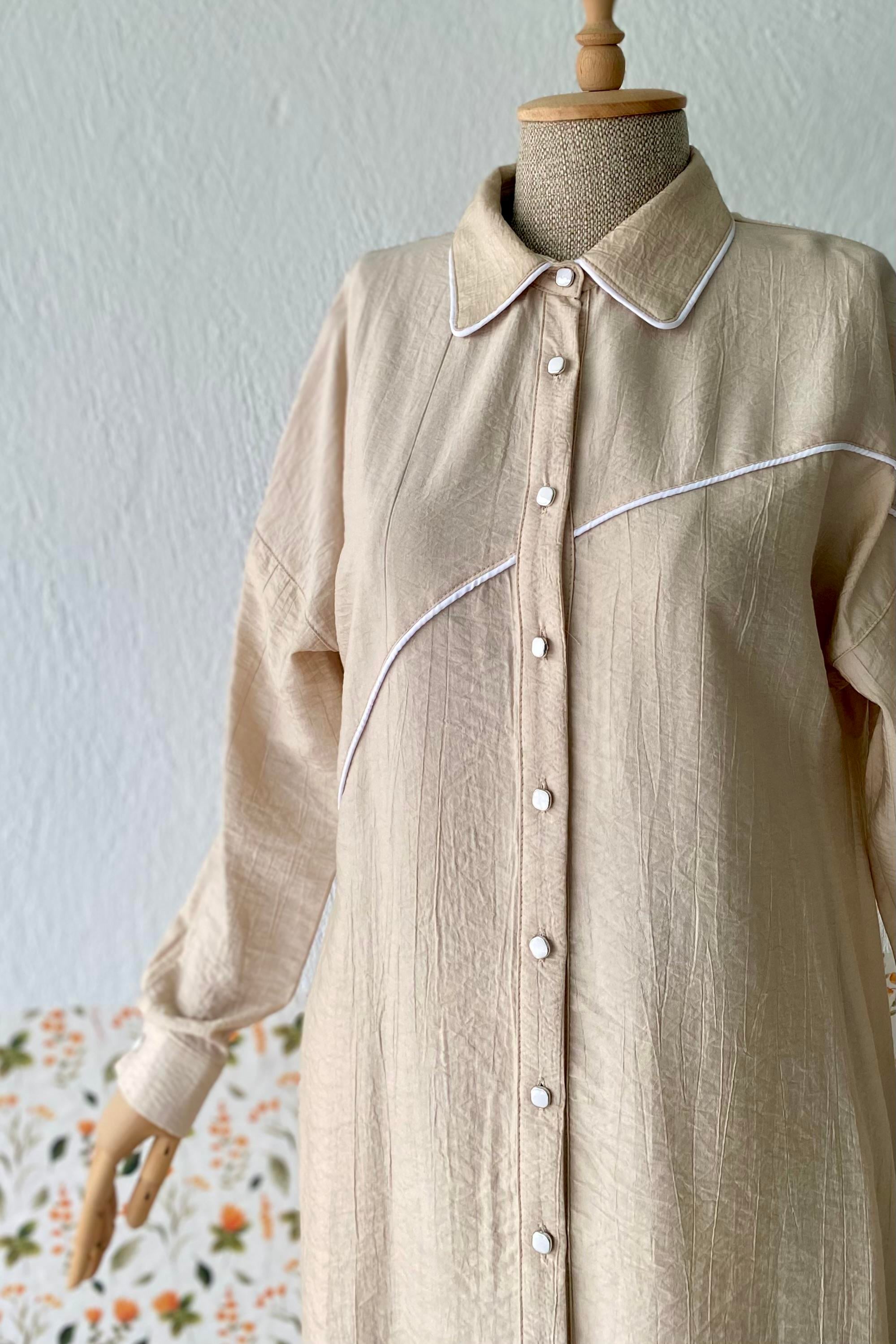 Biyeli İkili Takım Bej