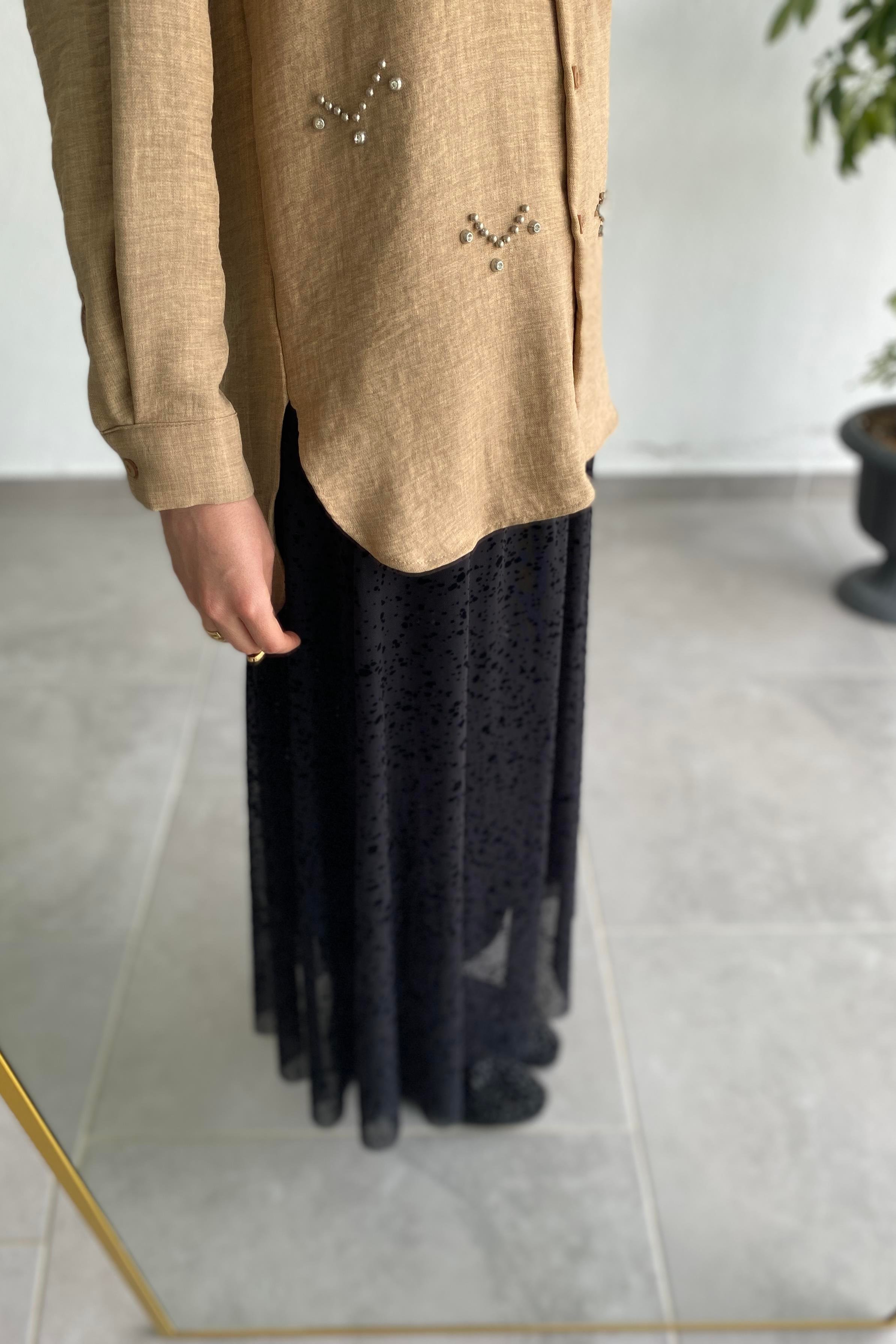 Boncuk İşlemeli Gömlek