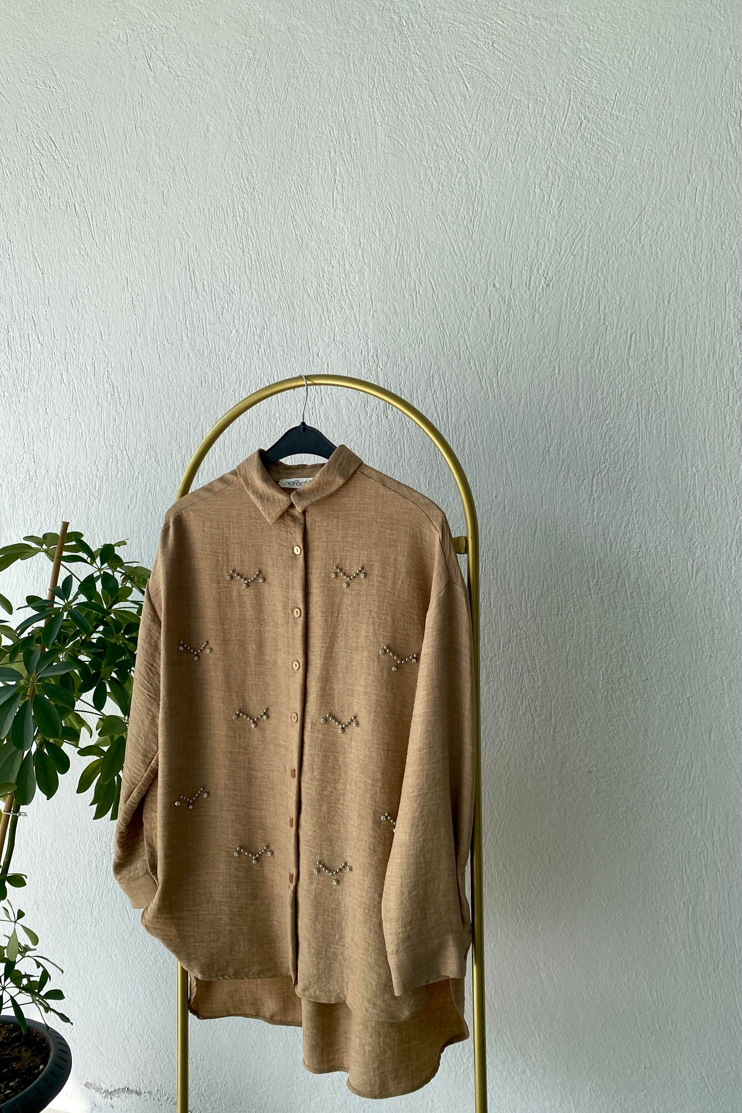 Boncuk İşlemeli Gömlek