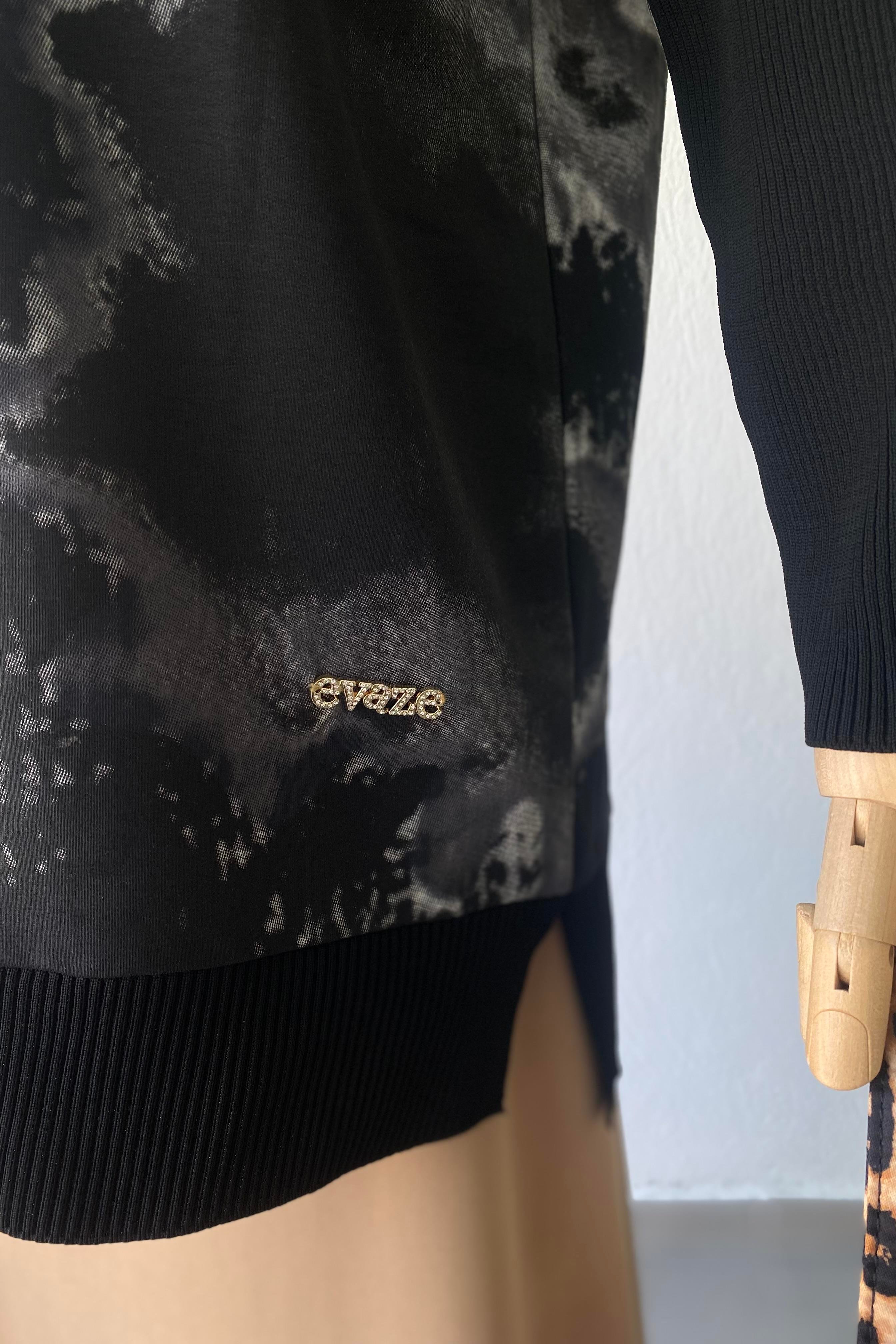 İpek Cupra Merserize Tunik Siyah