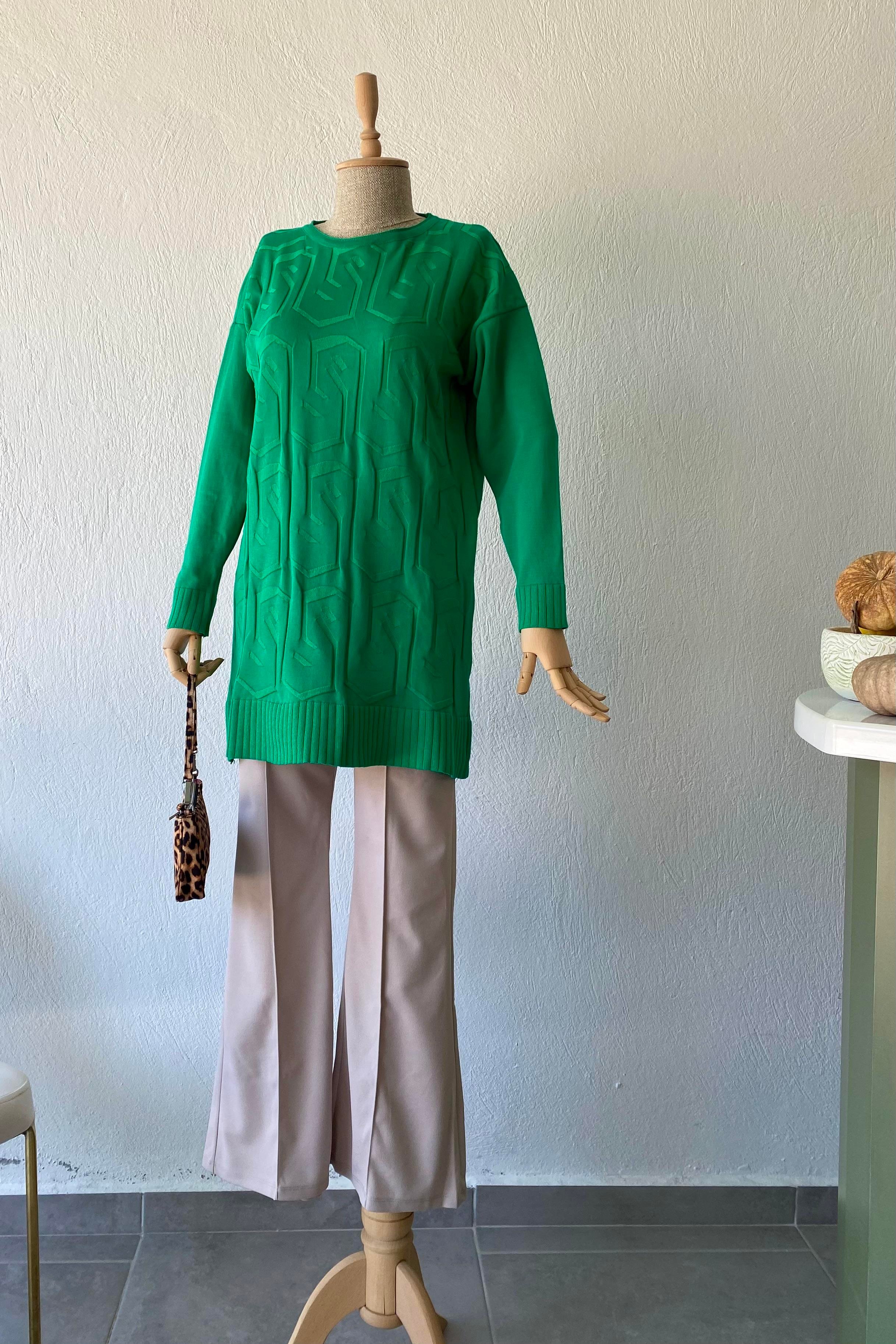 Masal Merserize Tunik Yeşil