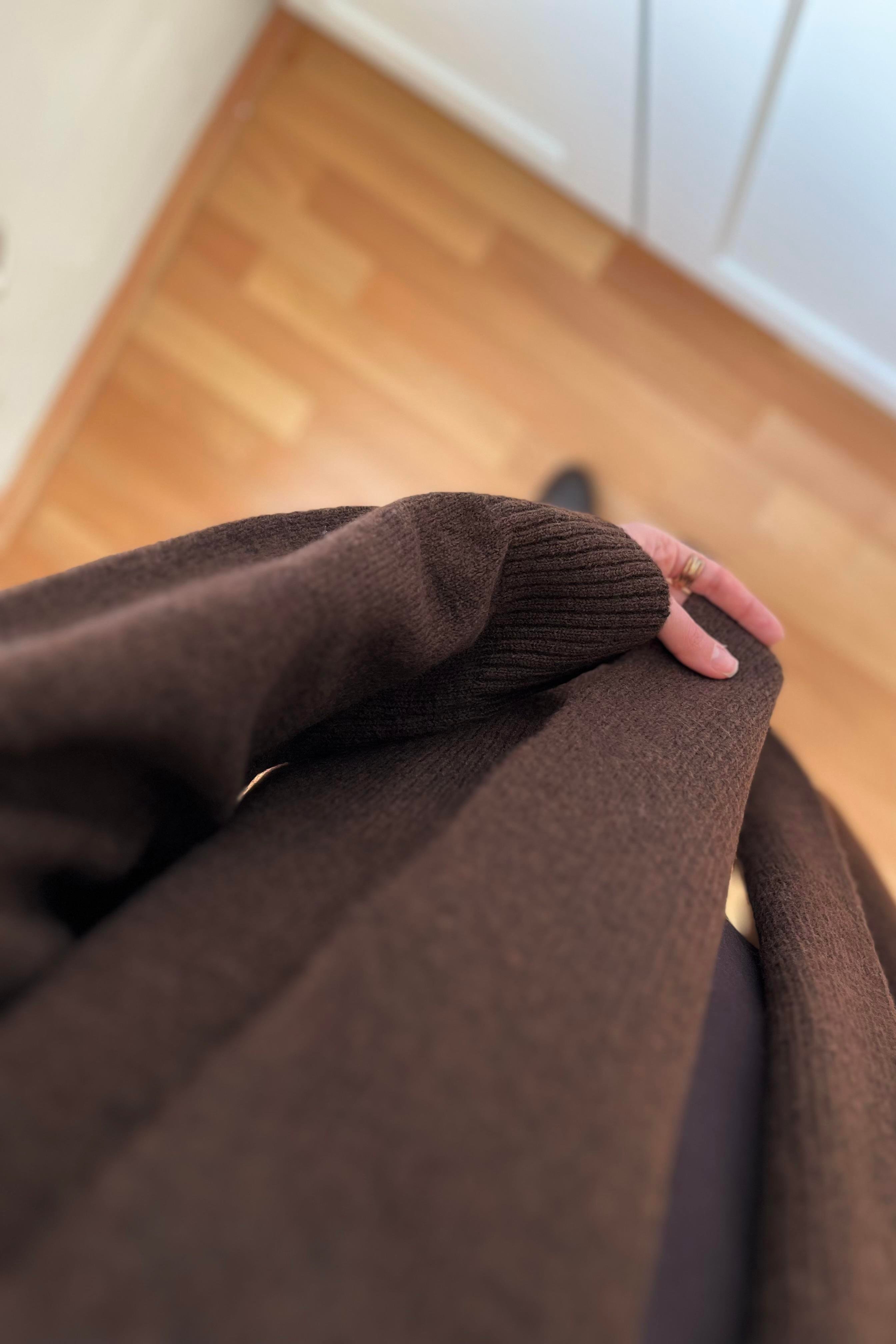 Maxi Şal Hırka Acı Kahve